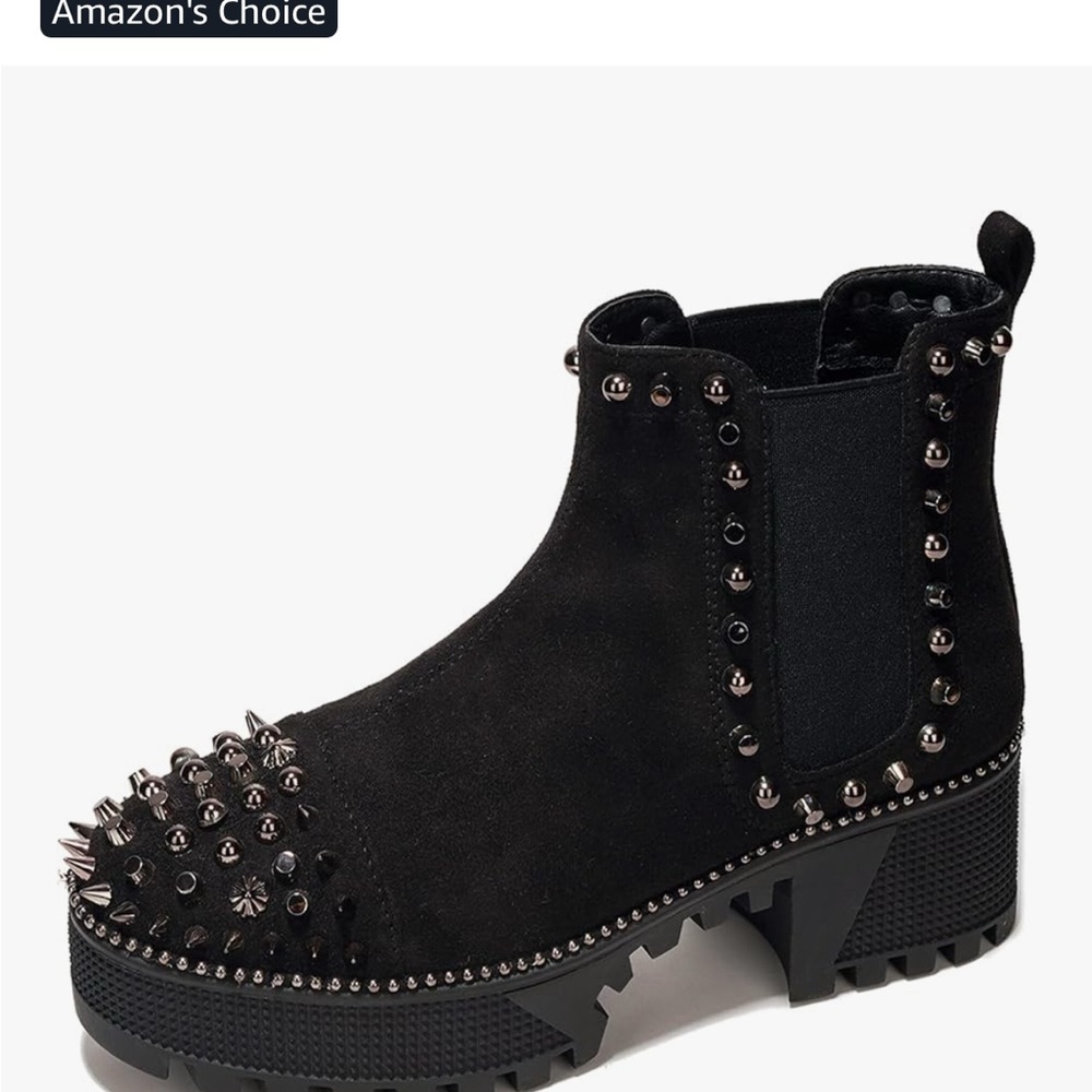 Studded Black Ankle moto Boots